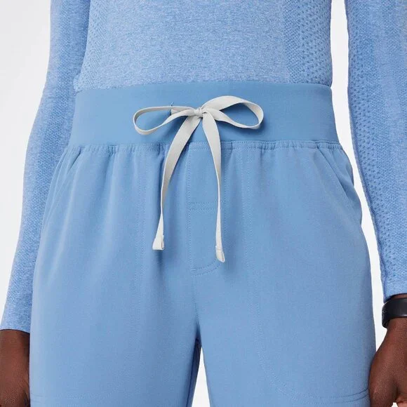 Figs High Waisted Isabel Wide Leg Scrub Pants in Ceil Blue, Size X-Large - Picture 3 of 9